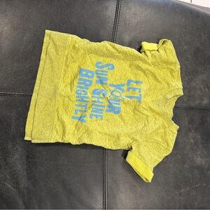 Cat & Jack Yellow Tee with Blue Print
